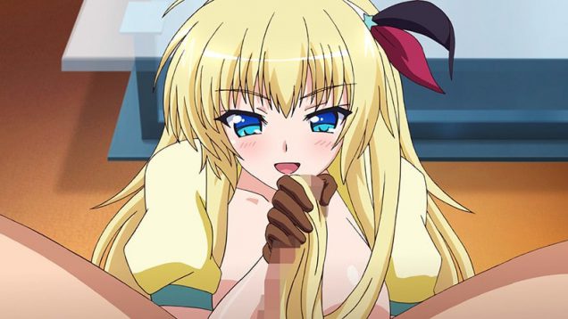 【エロアニメ】ご奉仕バトル勃発!?ドS爆乳会長の髪でしごかれて俺のちんぽがビンビンに ep3