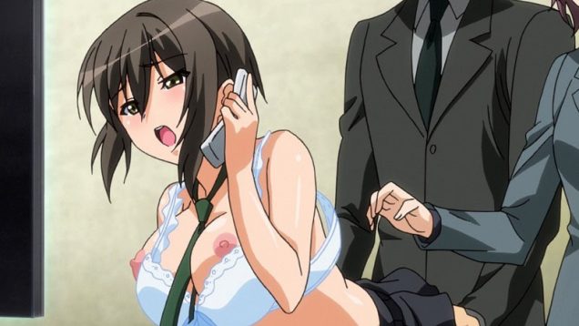 【エロアニメ】美人姉「私処女なの…そんな太くて入らない」抜けるシナリオ書かせながら犯すプロデューサー ep1