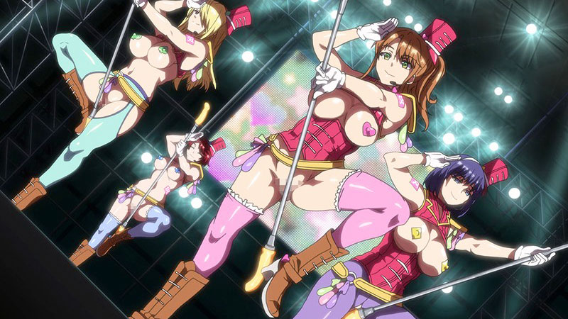 【エロアニメ】盛ってますかー♡あなたの下半身アイドル☆ホーニィセントリーです☆人気グループがステージ上で過激なエロエロパフォーマンス全開！