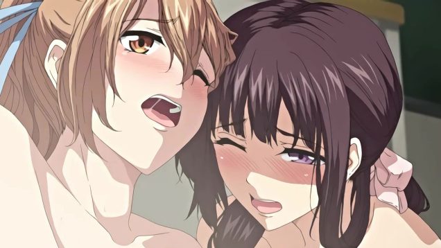 【エロアニメ】姉妹のレズ行為が写真部にバレた！百合カップルがお互いかばい合って犯されちゃってる！？精液垂らして最高にエロいシチュエーションが完成した！