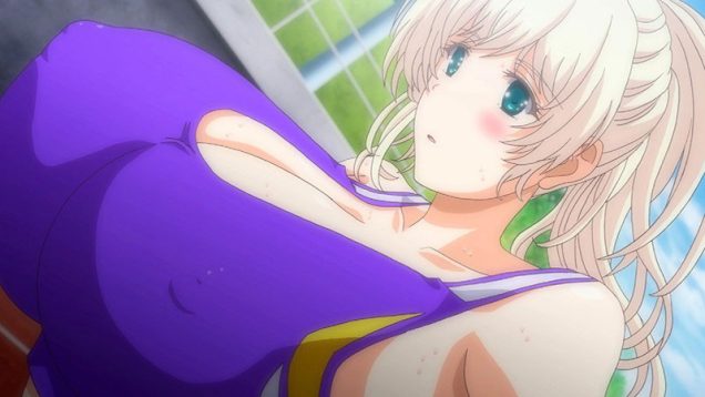 【エロアニメ】海外からスポーツブラで抑えきれない程AAAA巨乳の転入生「新しい肉便器(生オナホール)」がやってきた！