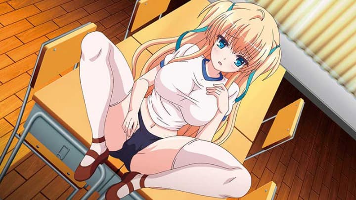 【エロアニメ】大胆に足を開き丁寧にお誘いする清楚ではしたないお姫様!ぴっちぴっち♡のブルマに食い込むマンスジで誘惑