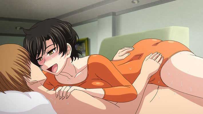 【エロアニメ】巨乳人妻「太くて硬くて..すっごくぅ逞しい♡」レオタード姿に大興奮の大学生！