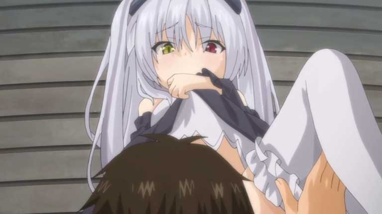 【エロアニメ】「ひざまずいて舐めるのです！」意識を奪われ人気のいない路地裏でロリまんこをペロペロ..ぺろぺろ