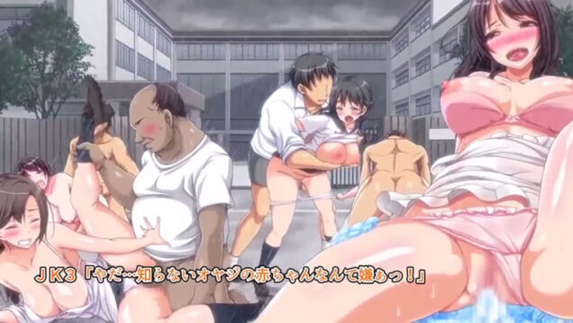 【モーションアニメ】「知らないオヤジの赤ちゃんなんて嫌ぁっ！」台風中継中にカメラの前で何故か乱交騒ぎ！