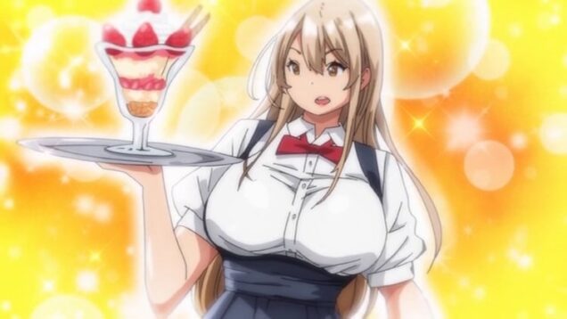 【エロアニメ】バイトが終わったら..今日もあの爆乳女子校生のカラダを堪能できる！（考えただけで俺のチンポが反応してしまう！）