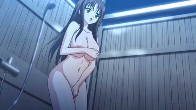 【エロアニメ】小さな刺激が欲しくて月明かりの中、産まれたままの姿で海岸を歩いていたら..♥