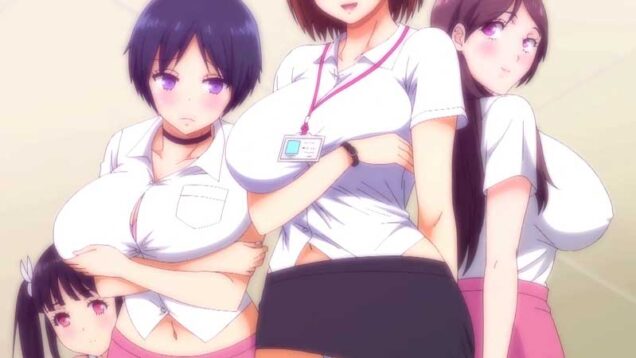 【エロアニメ】陰湿なセクハラが横行してる会社に入社にしてしまった、しかも毎日！制服も胸を強調するシャツにに丈の短いスカート！