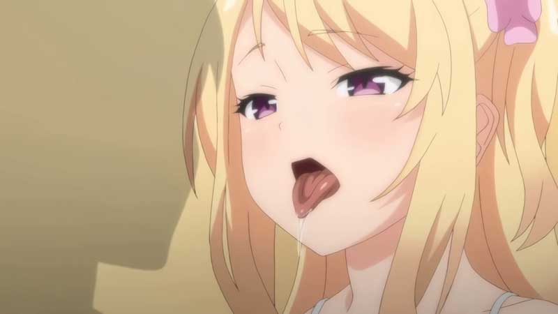 【エロアニメ】ギャル妹が入っているとは知らずにトイレでマンコ丸見えで興奮するお兄様、強引に触れてきてベローチェまでしちゃう！