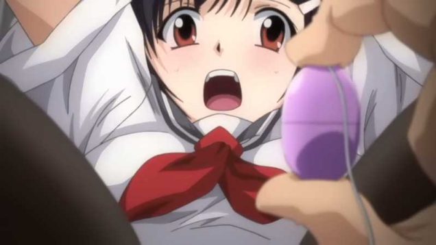 【エロアニメ】「ヤメて」ってはっきり言えない少女、どんどん付け上がる痴漢魔、場所を男子トイレに移してローターでとことん楽しむ男、たぶん常習犯