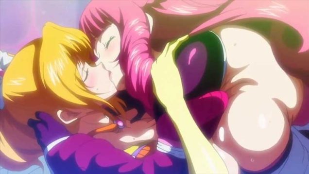 【エロアニメ】「本気チュー初めてだね♥」浄化、親友の欲求を満たしてあげて淫獣を体内から取り出すことに成功すればきっと正気に戻るはず！魔法美少女同士のベロチューって興奮するよね！