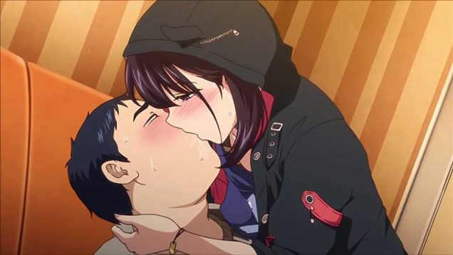 【エロアニメ】（嘘だろ..キスしてる！？）何人かの男達と揉めていた同級生を助けたボク、お礼にチューされちゃったっ！でも優等生であの人気者の女子だよね？