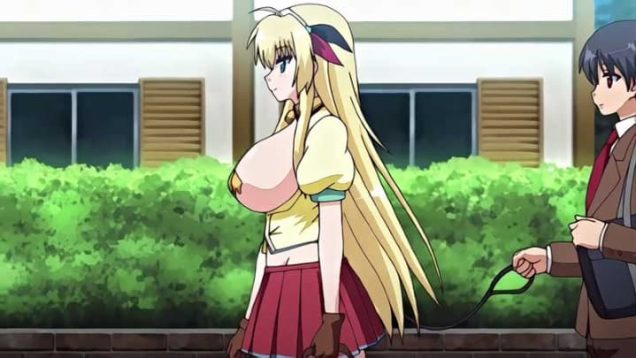 【エロアニメ】ドMっ娘下剋上を果たした会長補佐に対抗する金髪会長さま、ご主人様を家まで迎えに行き奴隷として証、首輪つけて仲良く登校ww