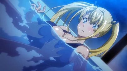 【エロアニメ】（えっえぇええええー）コンプレックスの超絶爆乳と長乳首、男子から向けられる視線が嫌だから深夜プールで水泳練習しようと思ったのに！