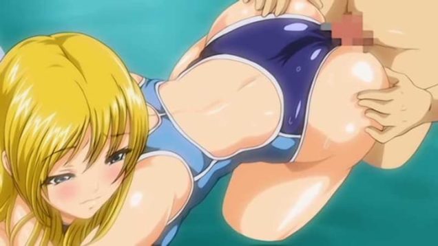 【エロアニメ】お嬢様からチンポで膣内を洗いなさいって命を受けて、水着ごと挿入してくるなんて予想の斜め上を行く変態使用人！