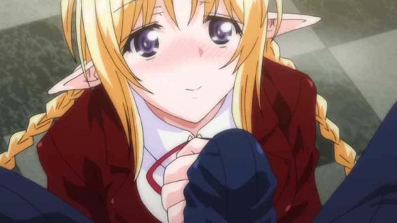 【エロアニメ】「こんなに腫れて痛そうっ♥」飲んでしまった惚れ薬の実態はなんと精力剤で股間は張り裂けそう！しかも片思いのエルフちゃんに気づかれてしまい..
