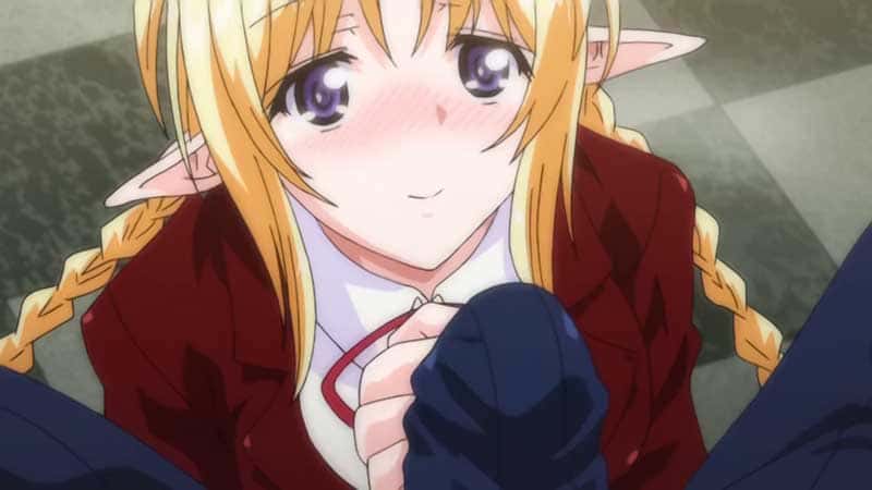 【エロアニメ】「こんなに腫れて痛そうっ♥」飲んでしまった惚れ薬の実態はなんと精力剤で股間は張り裂けそう!しかも片思いのエルフちゃんに気づかれてしまい..