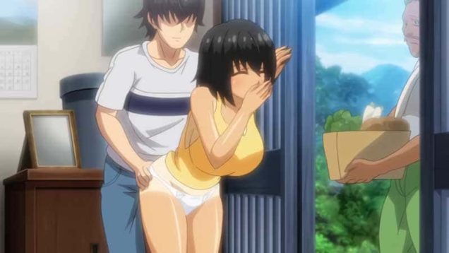 【エロアニメ】「ちょっと体調悪いかもっ！」野菜を持ってきてくれたおじさんにバレないようにこっそり後ろから濃厚スローセックス！