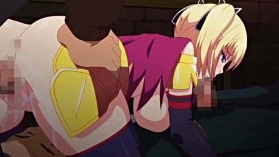 【エロアニメ】勇者になる夢は故郷で散った…聖なる教会で雌豚契約を結ばされた金髪美少女。おじさん達の肉棒に屈し、最後は実の父に捧げられる絶望の肉便器。