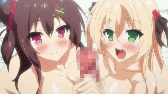 【エロアニメ】～リアルエロゲハーレム～可愛い顔して超お下品！僕を独り占めしたい4人の美少女たちが、協力プレイで僕のチンポを徹底奉仕！本能むき出しで俺のチンポを絶対に離さない！