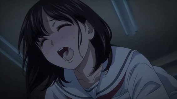 【エロアニメ】厳格な親への反発で生まれた別人格の夜子は性欲の権化…助けたお礼にと夜の学校で馬乗りになり荒々しい腰使いで僕の童貞を犯し続ける淫らなJK。