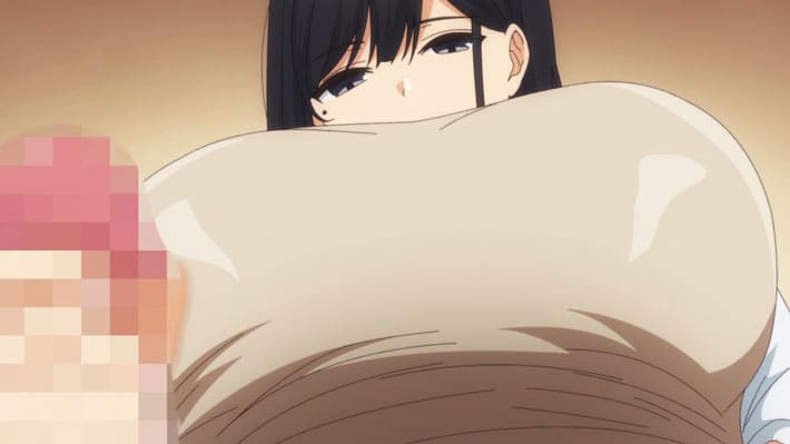 【エロアニメ】姉に命じられた禁欲を破る訪問者…無表情な爆乳JKななみが「仕方ないですね」と溜息つき手コキ奉仕。理性が崩壊しパンツ越し挿入へ。