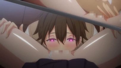 【エロアニメ】以前のおどおど感は消滅、発情した犬の如くベロ使いでギャルをイカせる。クンニ動画を見せつけられながら、誇らしげに愛液を啜るドM魂全開！