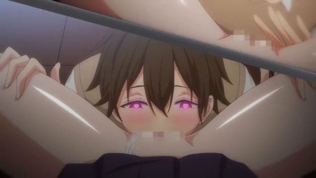 【エロアニメ】以前のおどおど感は消滅、発情した犬の如くベロ使いでギャルをイカせる。クンニ動画を見せつけられながら、誇らしげに愛液を啜るドM魂全開！