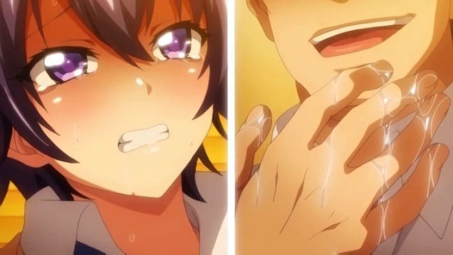 【エロアニメ】テスト勉強中に寝落ちした幼馴染彼氏の目の前で義兄にアナルとクリを同時責められアクメ寸前に止められて焦らされる妹。