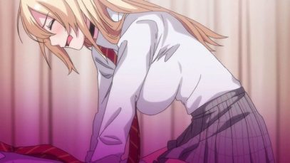 【エロアニメ】純情なのに大胆すぎる金髪白ギャル! 元女子校の保健室で童貞くんに跨って腰振り告白する一途なエロ可愛い初体験。