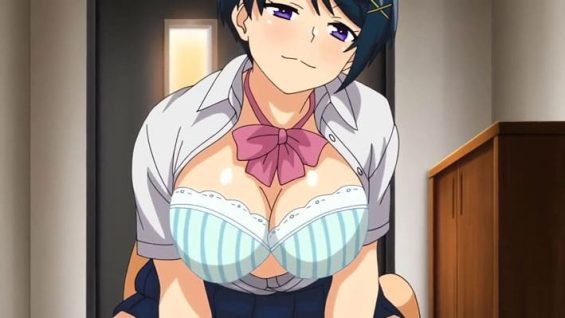【エロアニメ】授業中の教室で、机の下に手を伸ばし股間を刺激し合う二人。我慢の限界で駆け出した放課後。玄関で全裸に剥かれ、初めての悦びに悶えるw