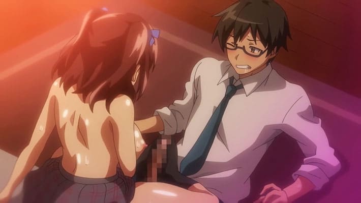 【エロアニメ】（止めさせなきゃいけないのに）清楚系優等生の裏の顔を知った担任が理性崩壊…黒ソックス足コキから始まる禁断ラブストーリー。