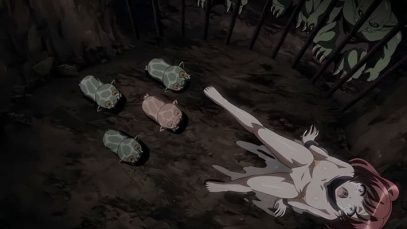 【エロアニメ】変異種ゴブリンに子宮を蹂躙され処女を失った魔女は屈辱の果てにやがて異種を宿す聖なる母胎へとその身を変貌させていく。