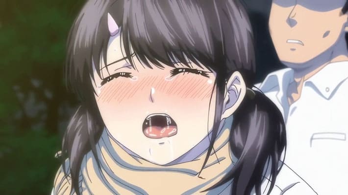 【エロアニメ】また一緒に住める幸せ。迎えに来た彼と夜の公園で一休み…密着した身体が熱を帯びベンチが情事のベッドに変わる