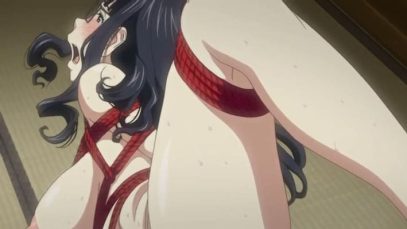 【エロアニメ】縛られたまま教え子の逸物が秘部に突き刺さる！押しに弱い女性教師が人間花器となり、師匠不在の隙に弟子と交わる背徳の緊縛セッション！